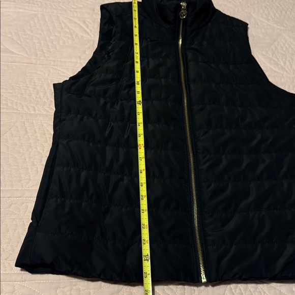 Michael Kors Black Quilted Vest with Gold Accents - Picture 9 of 9
